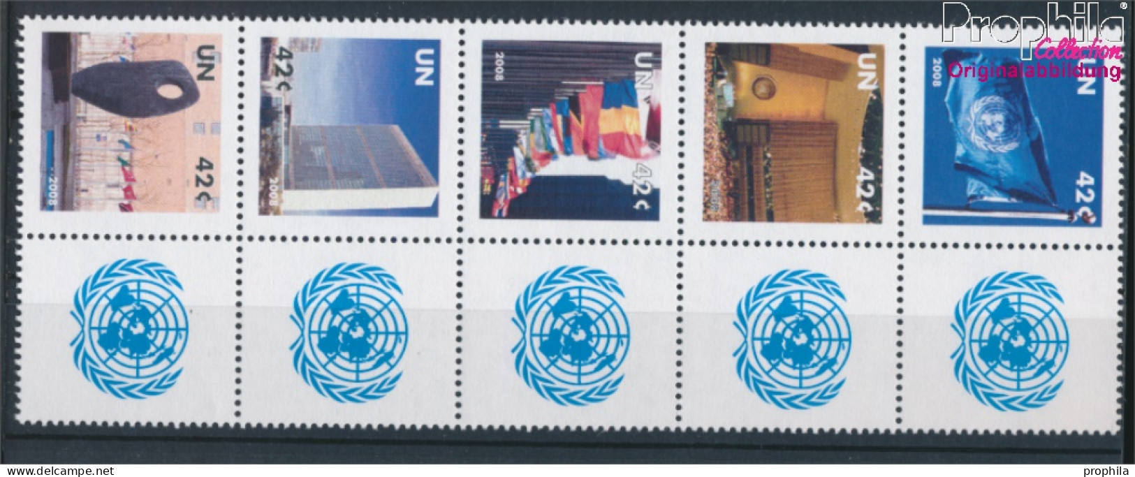UNO - New York 1091-1095 Zehnerblock (kompl.Ausg.) Postfrisch 2008 Grußmarken (10325900 - Nuovi