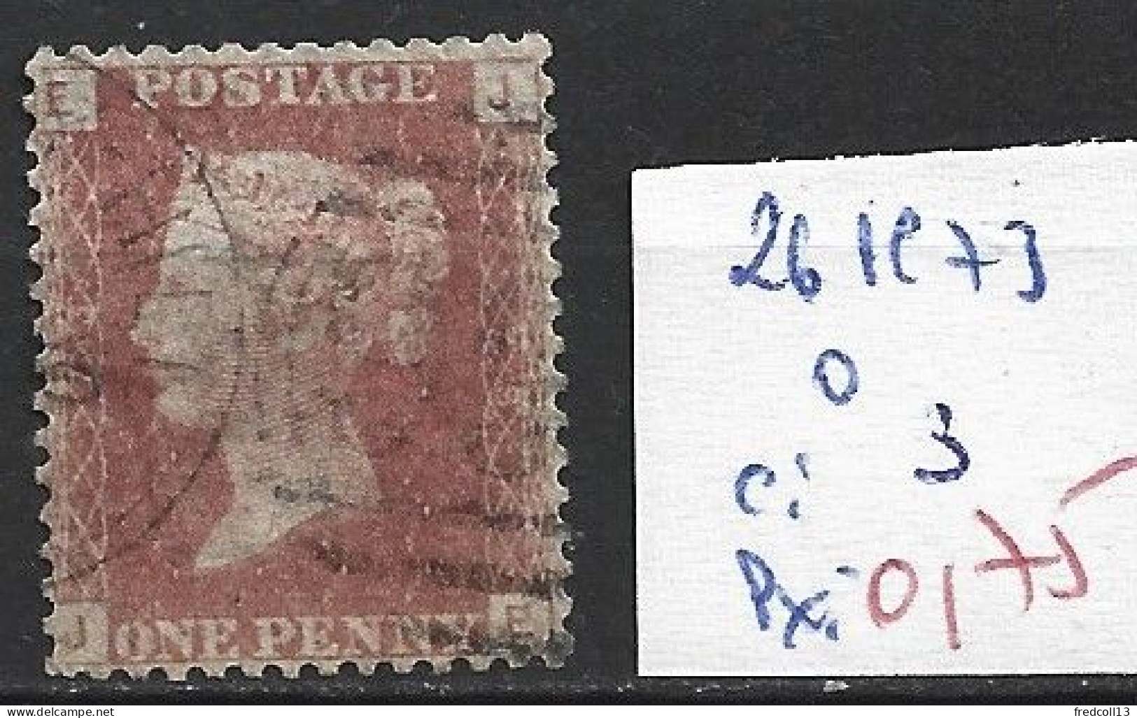 GRANDE-BRETAGNE 26 Planche 73 Oblitéré  Côte 3 € - Used Stamps