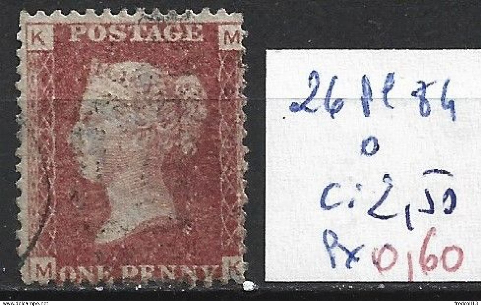 GRANDE-BRETAGNE 26 Planche 84 Oblitéré  Côte 2.50 € - Used Stamps