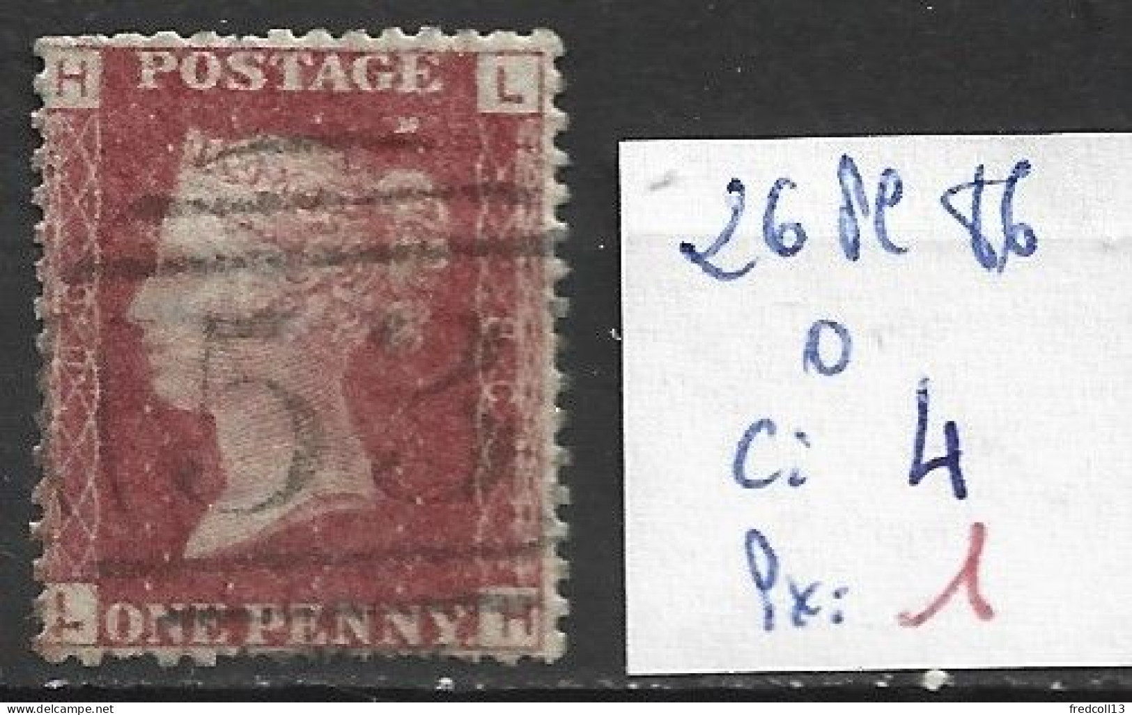 GRANDE-BRETAGNE 26 Planche 86 Oblitéré  Côte 4 € - Used Stamps