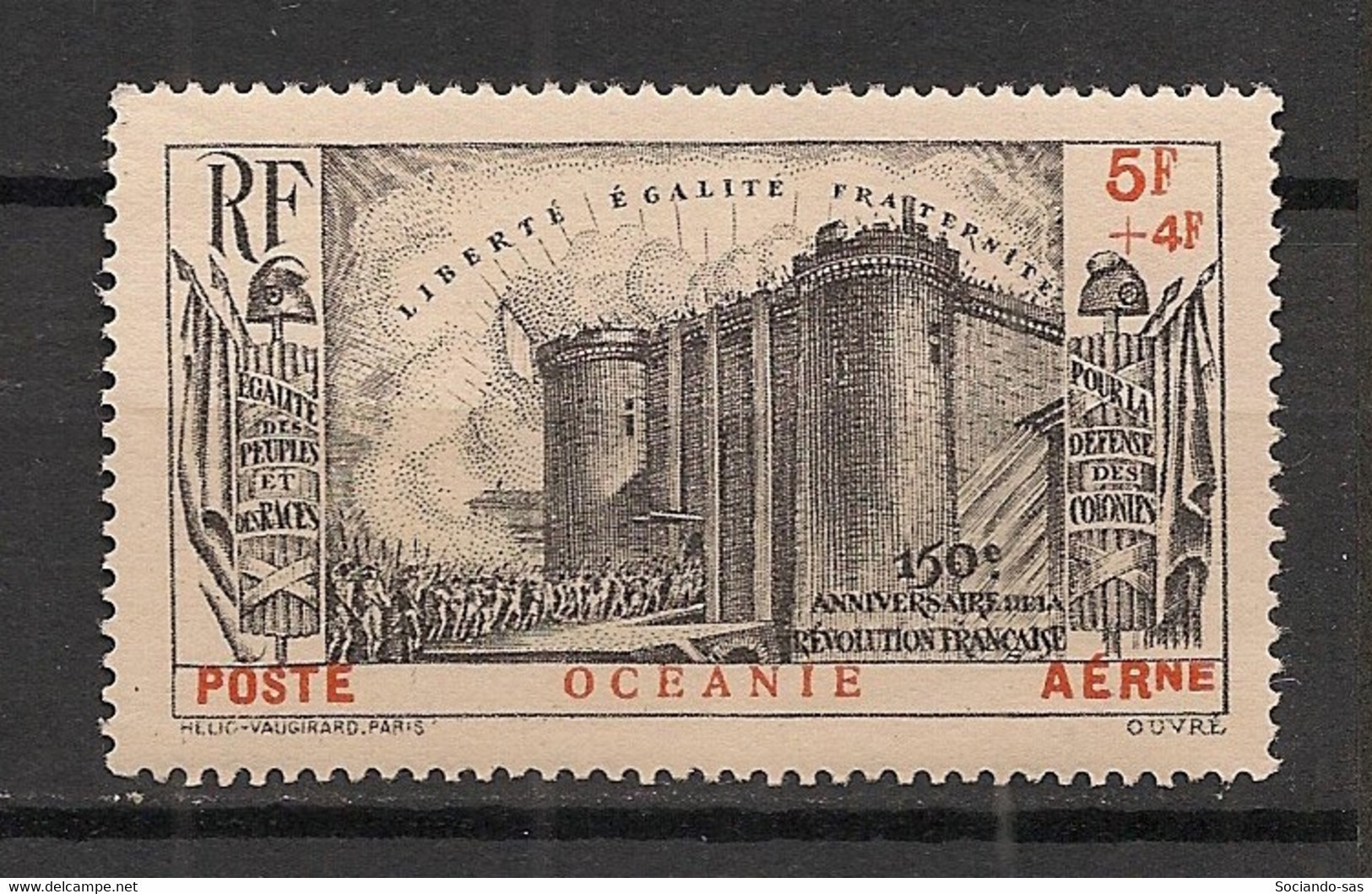 OCEANIE - 1939 - Poste Aérienne PA N°YT. 2 - Révolution - Neuf Luxe ** / MNH / Postfrisch - Aéreo