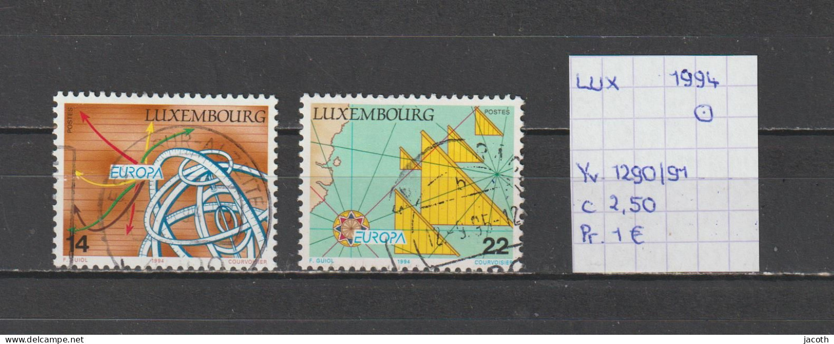 (TJ) Luxembourg 1994 - YT 1290/91 (gest./obl./used) - Oblitérés
