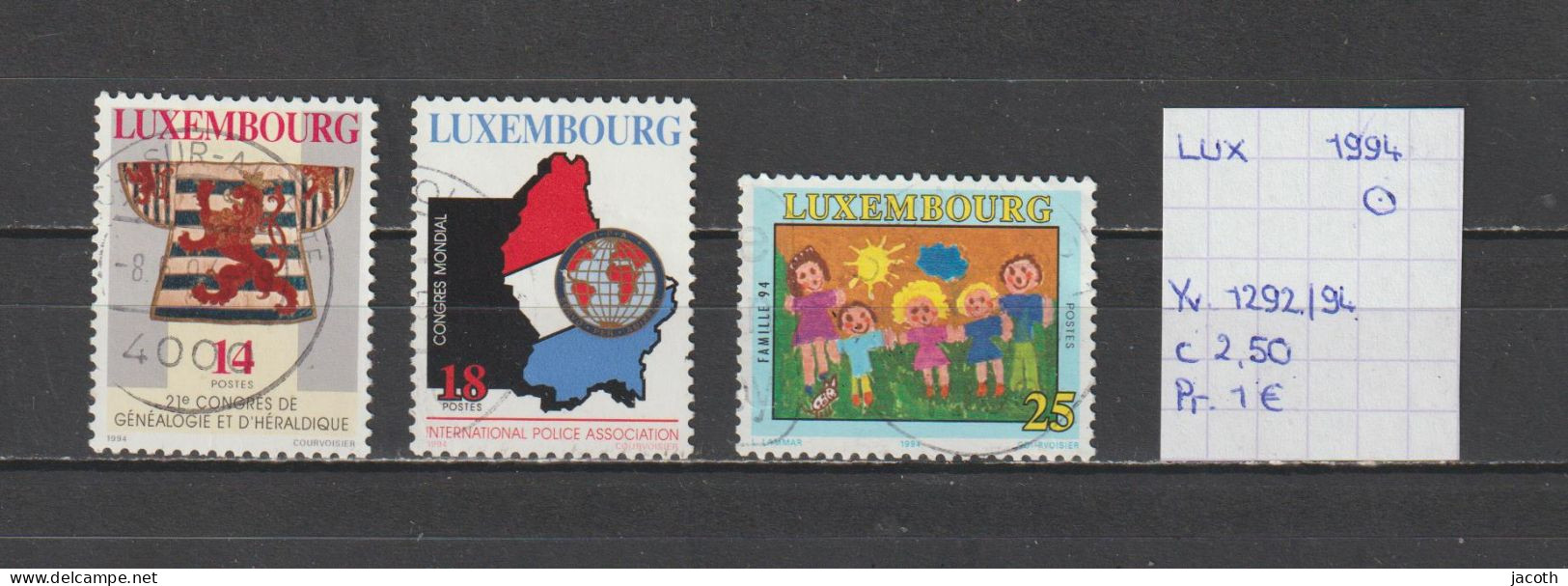 (TJ) Luxembourg 1994 - YT 1292/94 (gest./obl./used) - Oblitérés