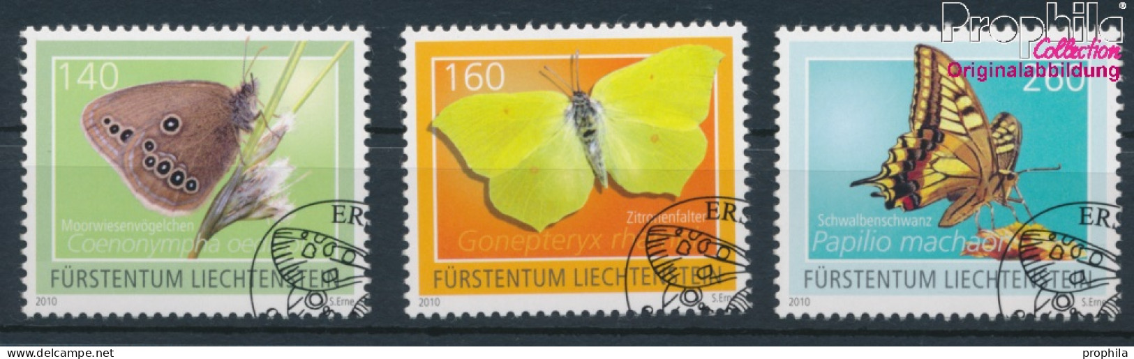 Liechtenstein 1557-1559 (kompl.Ausg.) Gestempelt 2010 Schmetterlinge (10325877 - Oblitérés