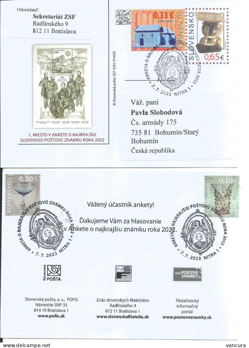 CDV 327 Slovakia Best Slovak Stamp Of 2022 Issued In 2023 - Postales