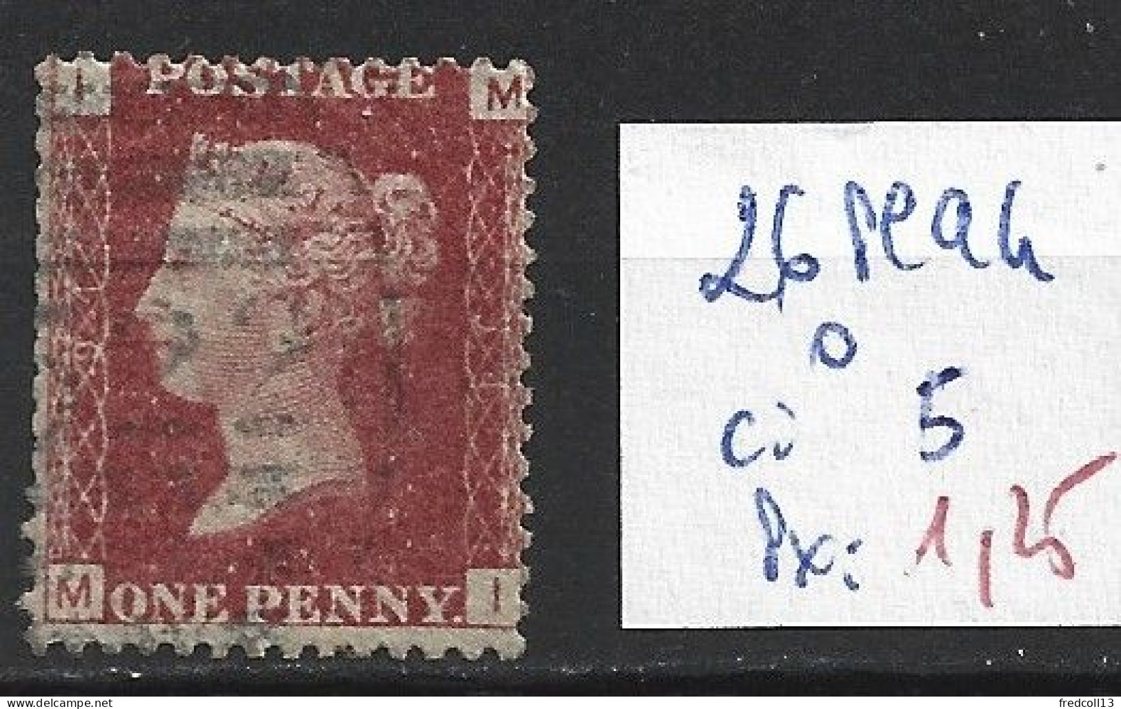 GRANDE-BRETAGNE 26 Planche 94 Oblitéré  Côte 5 € - Used Stamps