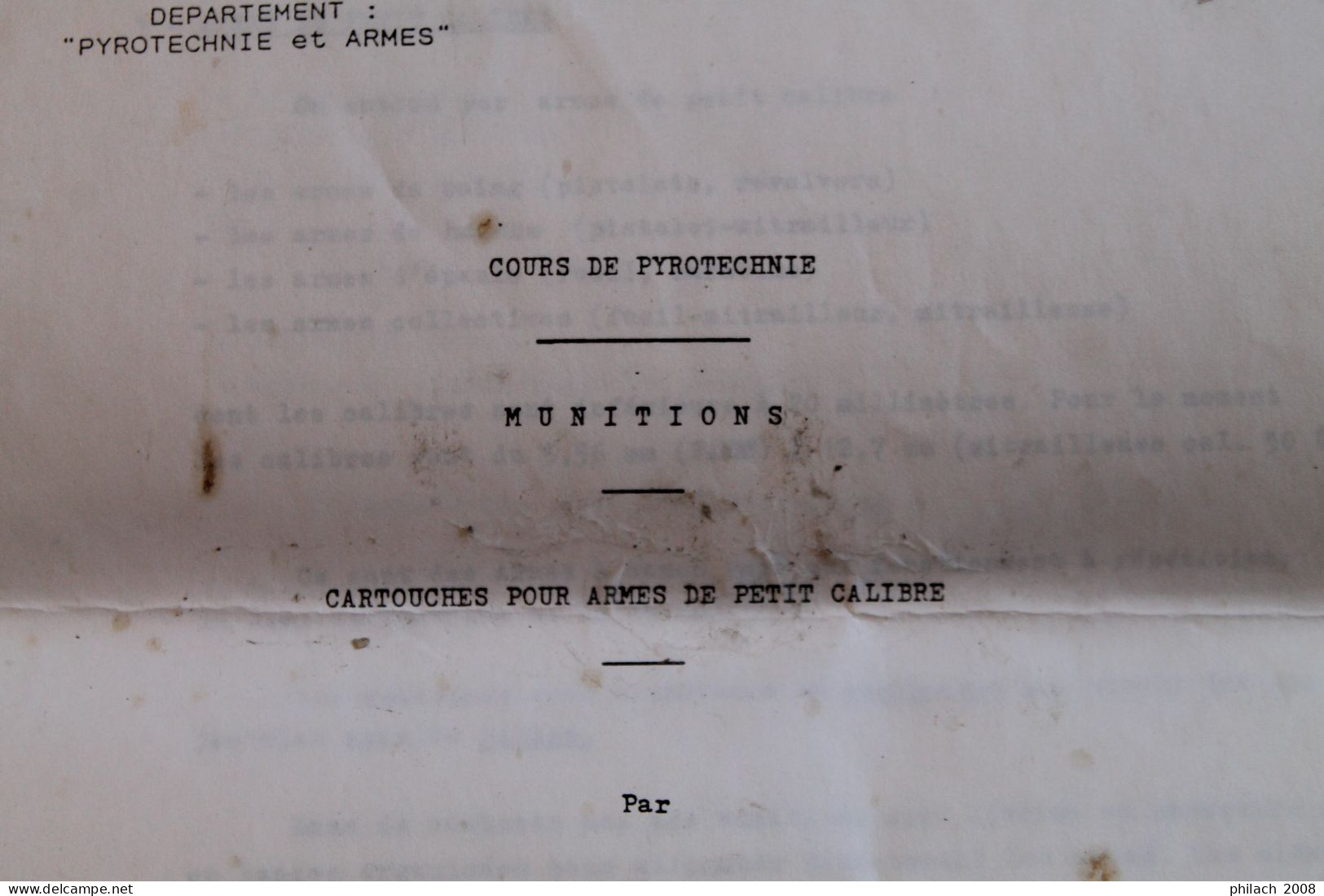 Document Militaire Généraliste Sur Les Munitions - Other & Unclassified