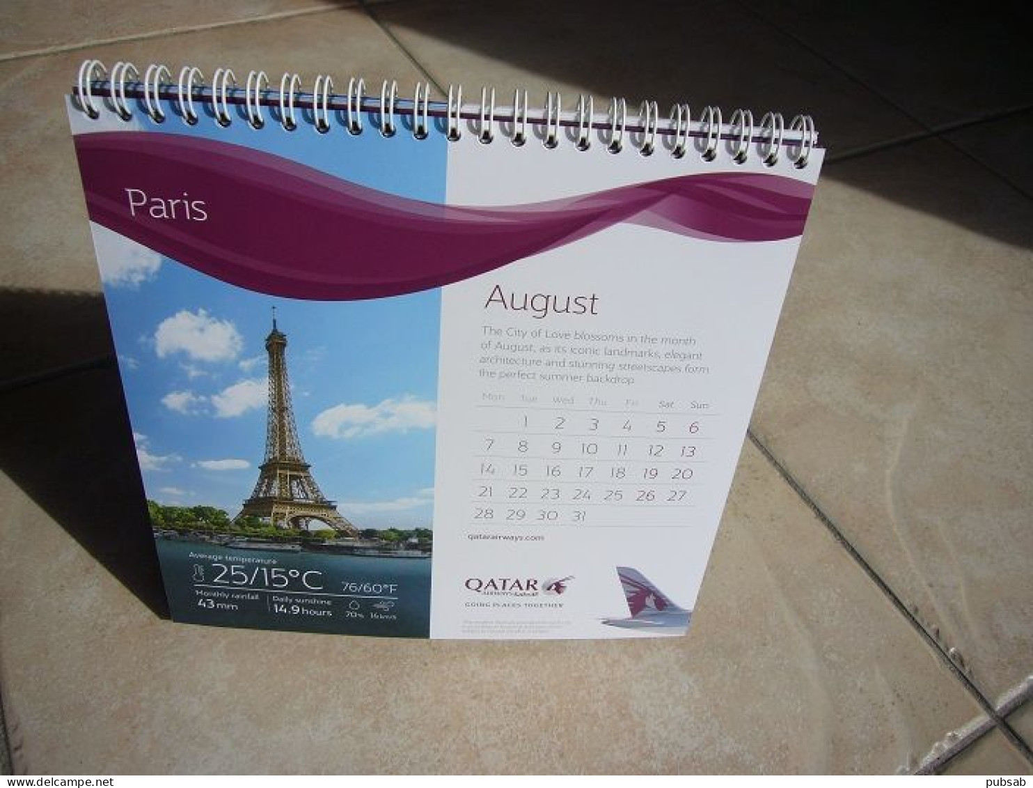 Avion / Airplane /  QATAR ARWAYS / Calendrier De Bureau / 2021 - Cadeaux Promotionnels