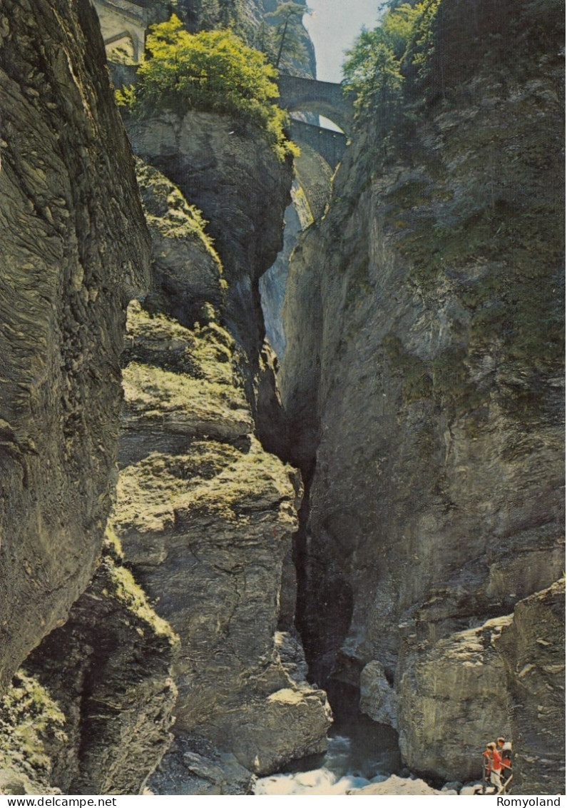 CARTOLINA  VIAMALASCHLUCHT,GRIGIONI,SVIZZERA-BEI THUSIS/TUSAN-NON VIAGGIATA - Zillis-Reischen