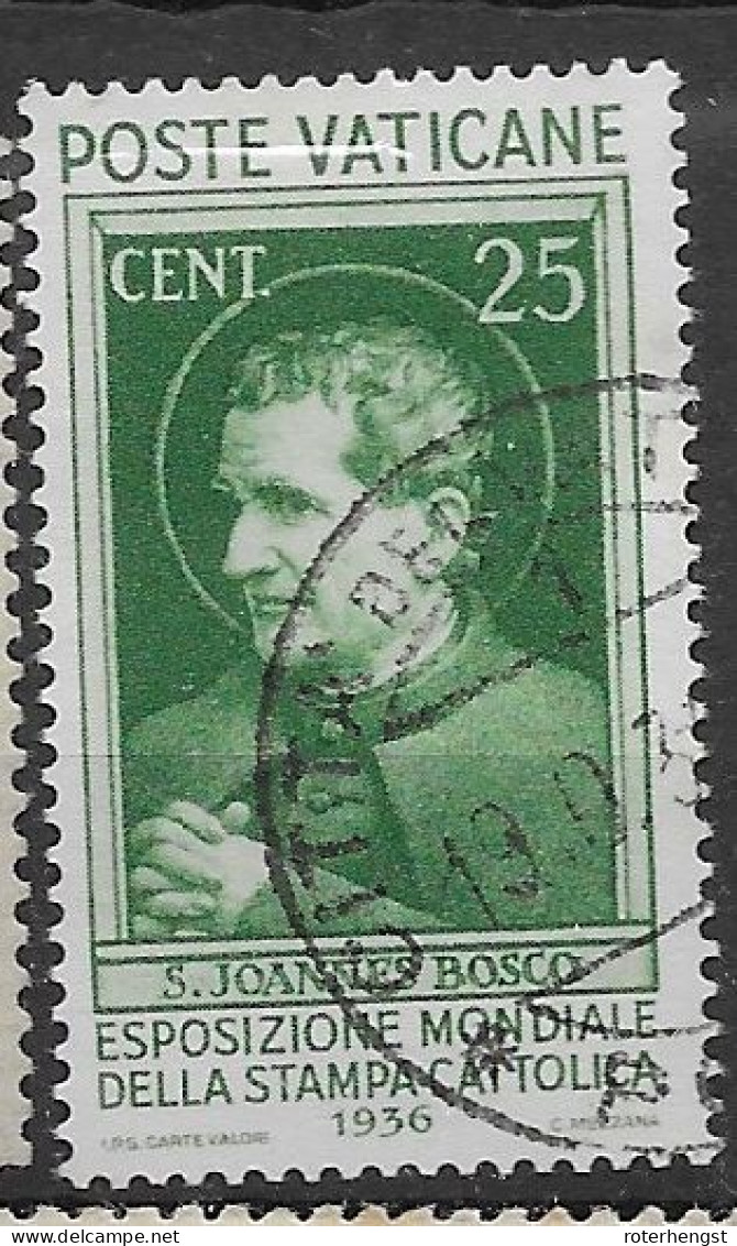 Vatican Airmail VFU 1936 10 Euros (no White Scratch On Stamp Which Is Perfect) - Gebruikt