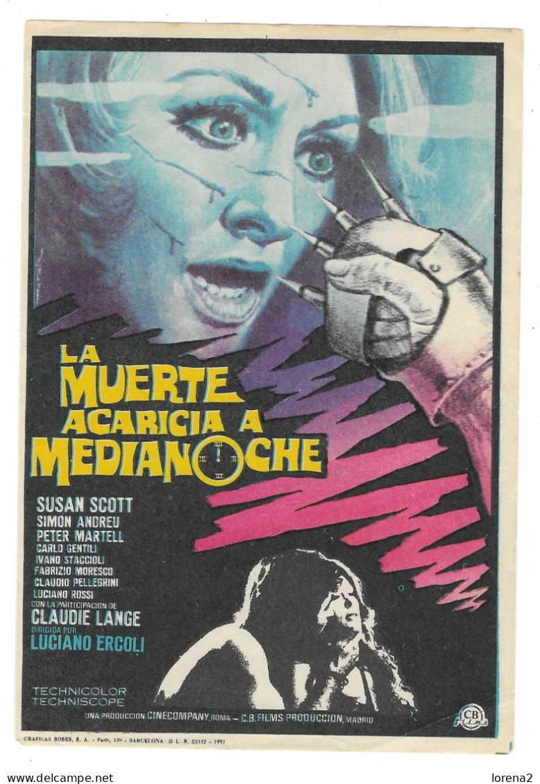 Programa Cine. La Muerte Acaricia A Medianoche. 19-1659 - Bioscoopreclame