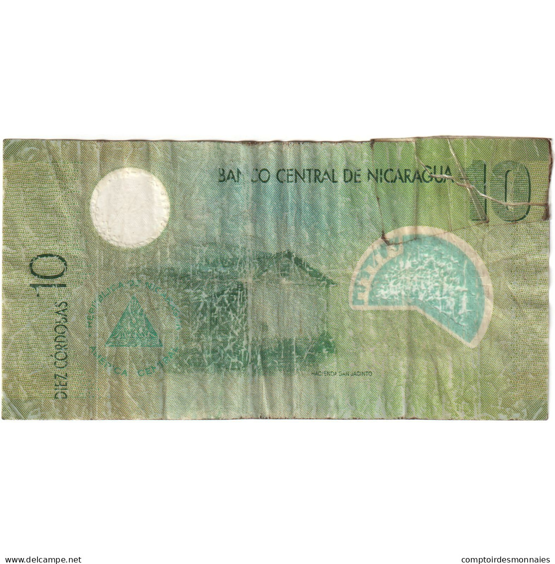 Billet, Nicaragua, 10 Cordobas, (2012), KM:201, AB+ - Nicaragua