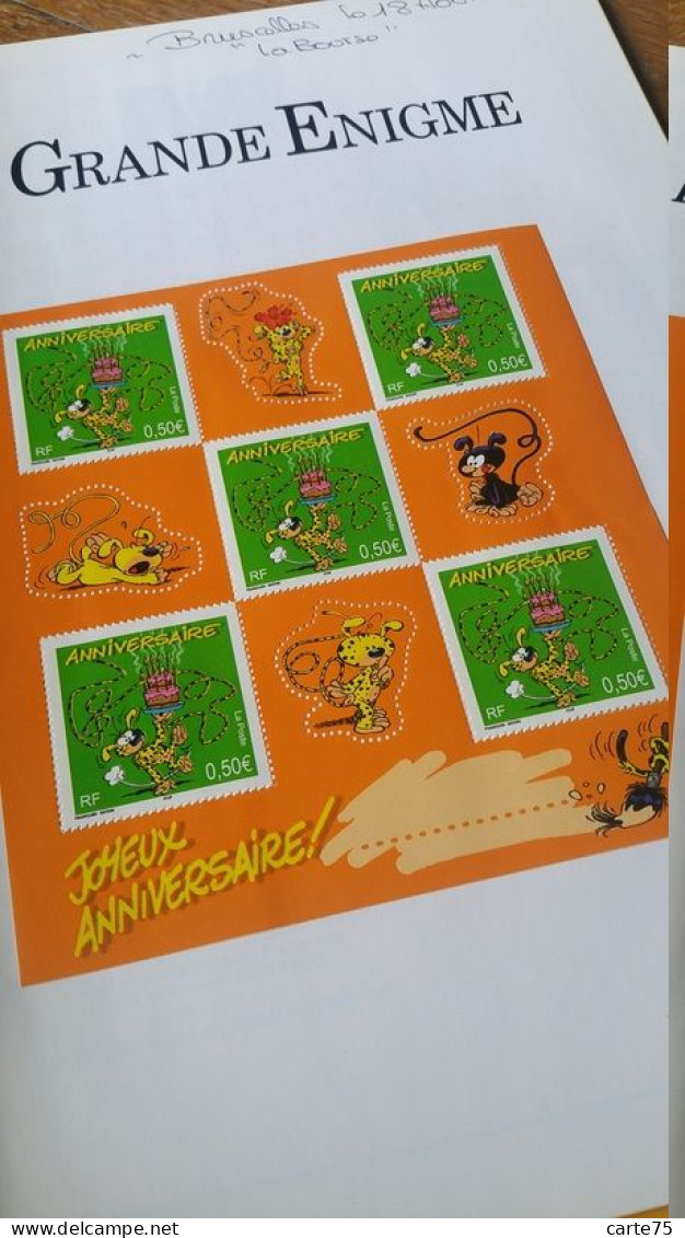 Timbres 2003 Et L'Encyclopédie Du Marsupilami De Franquin, La Grande Énigme , 1991 - Marsupilami