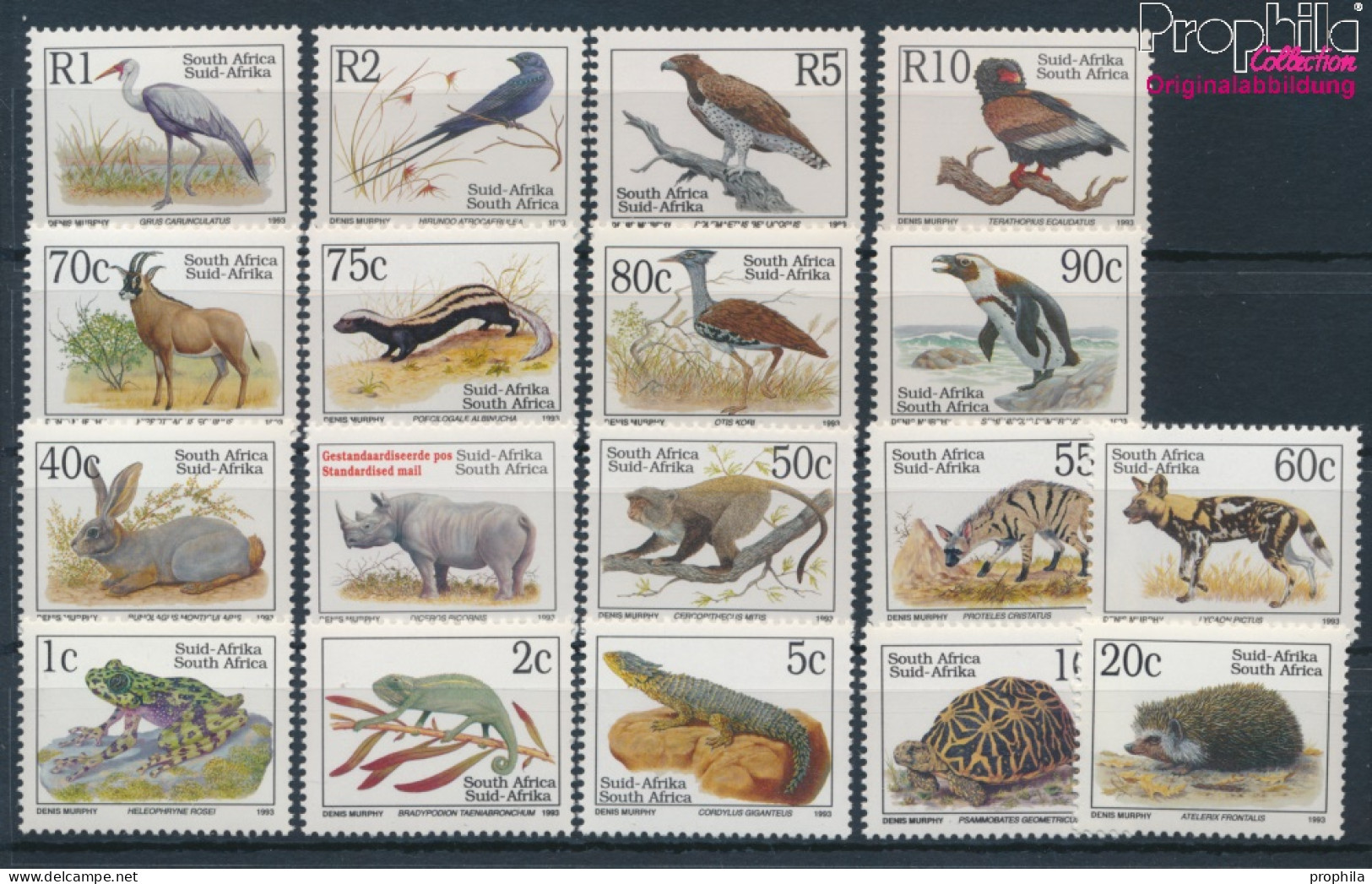 Südafrika 890I A-907I A (kompl.Ausg.) Postfrisch 1993 Bedrohte Tiere (10285297 - Nuevos