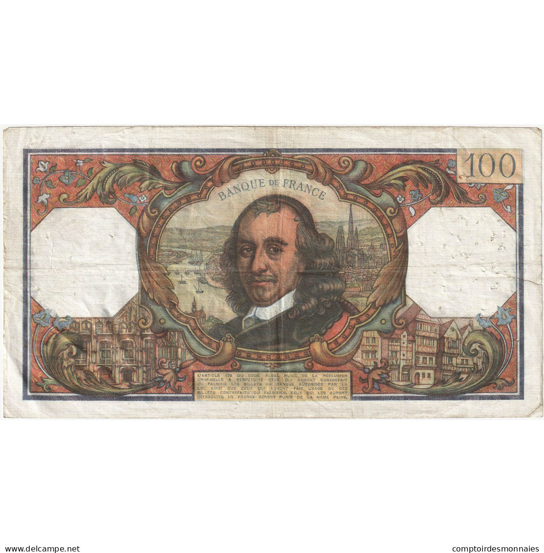 France, 100 Francs, Corneille, 1971, G.584, TB+, Fayette:65.36, KM:149d - 100 F 1964-1979 ''Corneille''