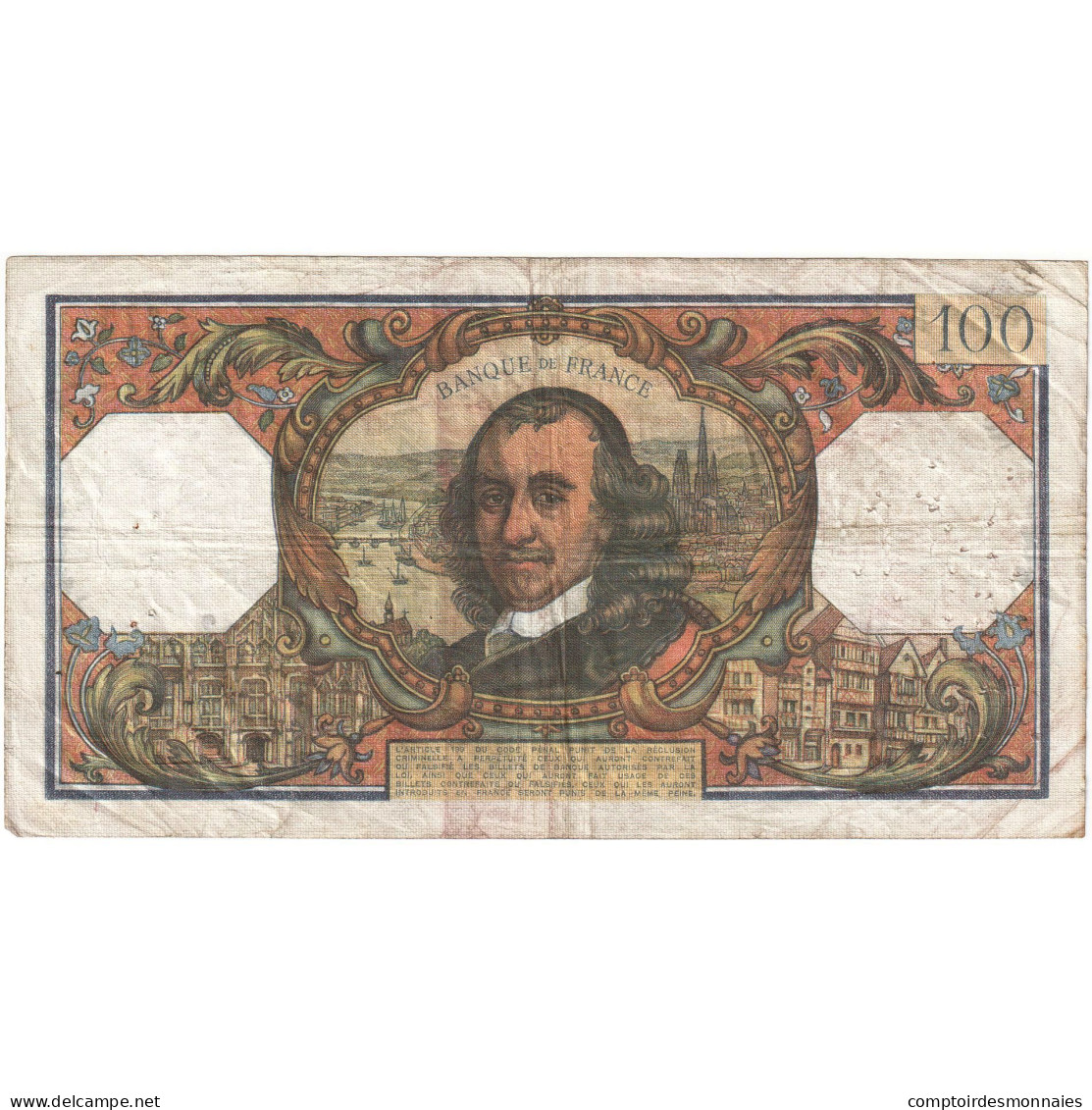 France, 100 Francs, Corneille, 1970, K.459, TB+, Fayette:65.30, KM:149c - 100 F 1964-1979 ''Corneille''