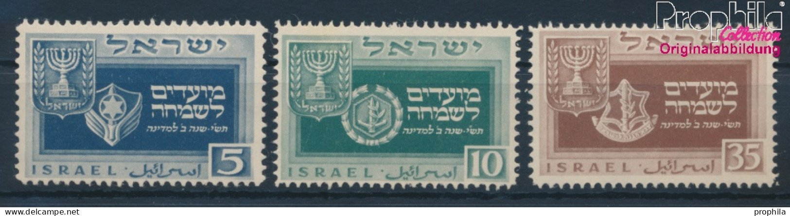 Israel 19-21 (kompl.Ausg.) Postfrisch 1949 Jüdische Festtage (10310393 - Nuovi (senza Tab)