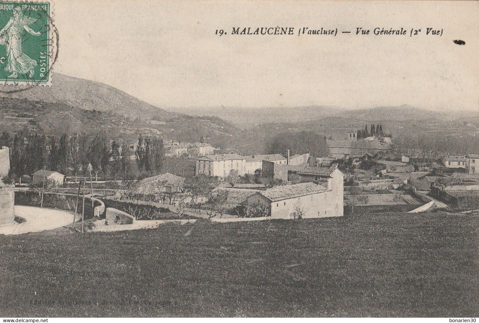 CPA  84 MALAUCENE  VUE GENERALE 2ème VUE - Malaucene