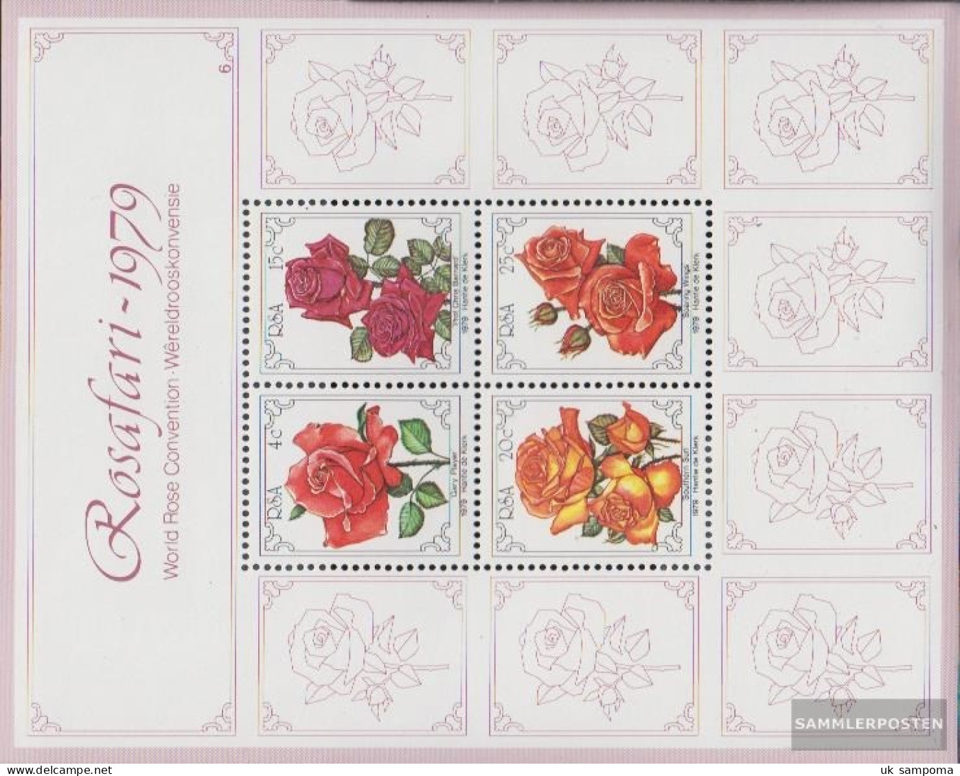 South Africa Block8 (complete Issue) Unmounted Mint / Never Hinged 1979 World Rosen Congress - Ungebraucht