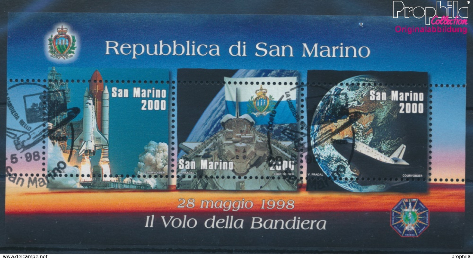 San Marino Block24 (kompl.Ausg.) Gestempelt 1998 Weltraum (10310607 - Oblitérés