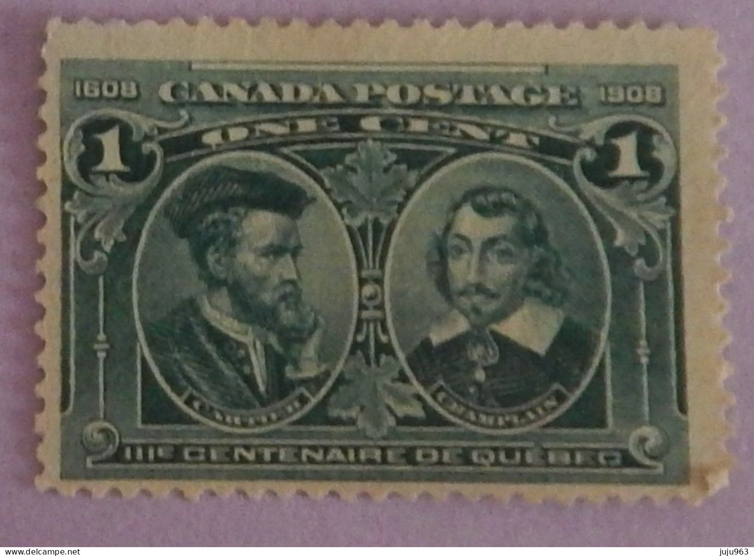 CANADA YT 86 NEUF(*)MNG "CARTIER ET CHAMPLAIN"  ANNÉE 1908 - Neufs