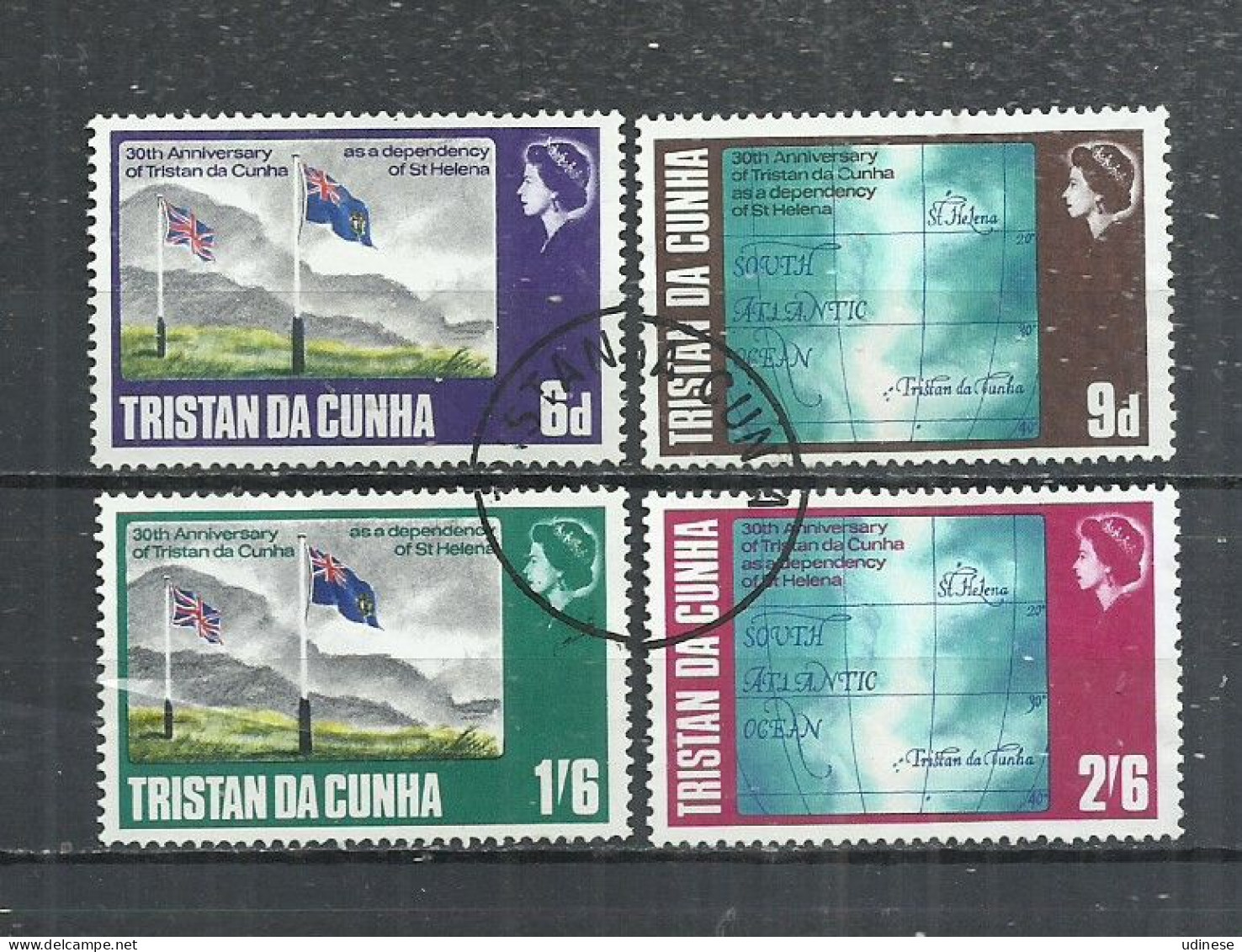 TRISTAN DA CUNHA 1968 - 30 YEARS AS A DEPENDENCE OF ST. HELENA - CPL. SET - USED OBLITERE GESTEMPELT USADO - Tristan Da Cunha