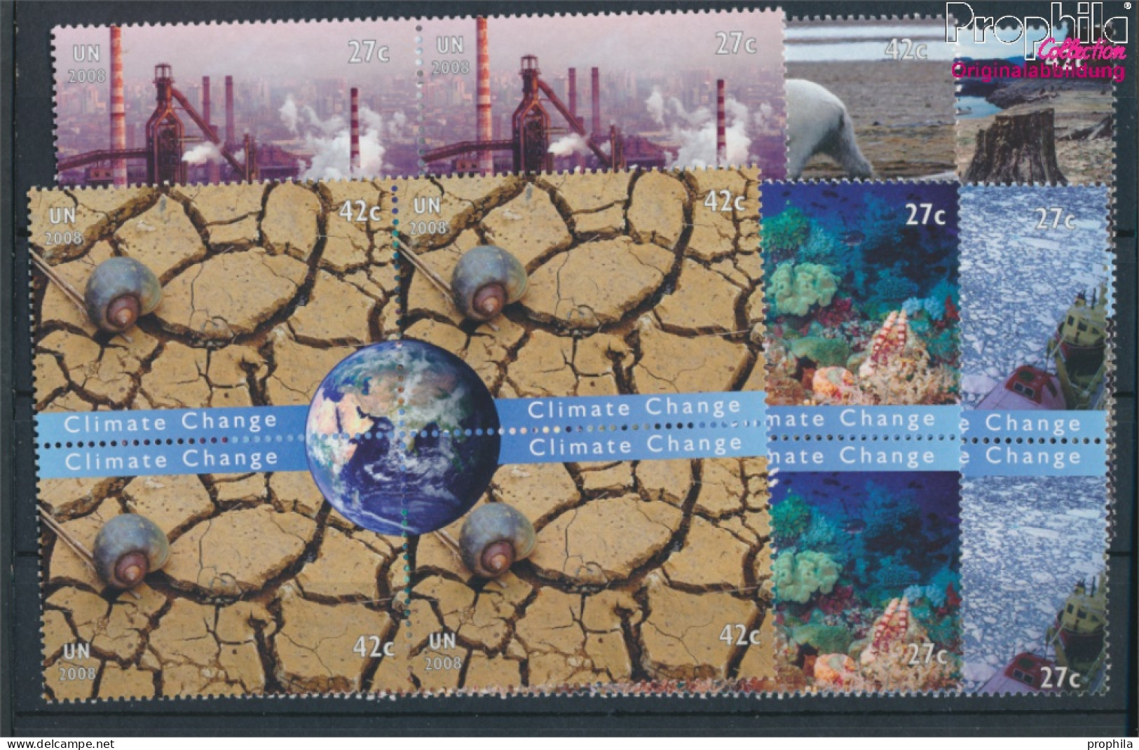 UNO - New York 1105-1108,1113-1132 Viererblocks (kompl.Ausg.) Postfrisch 2008 Klimawandel (10325899 - Unused Stamps