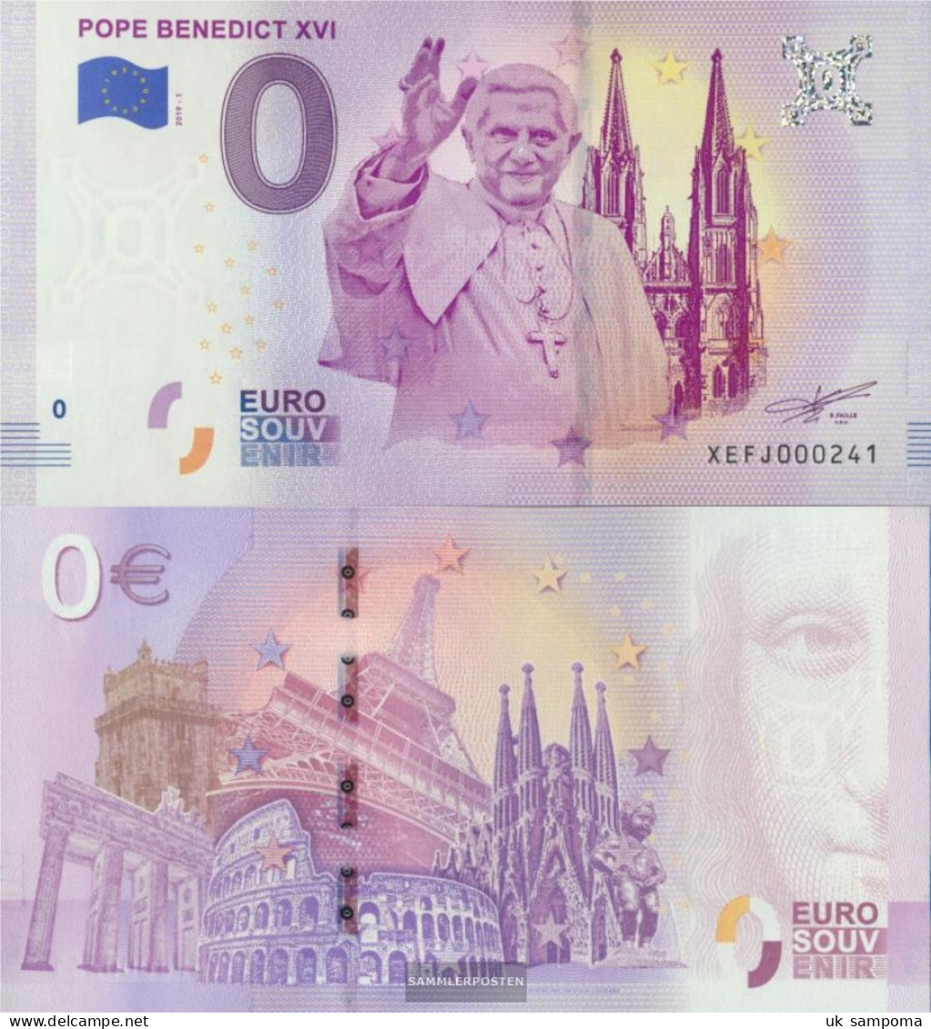 Vatikanstadt Souvenirschein Pope Benedikt XVI. Uncirculated 2019 0 Euro Pope Benedikt XVI. - Vatikan