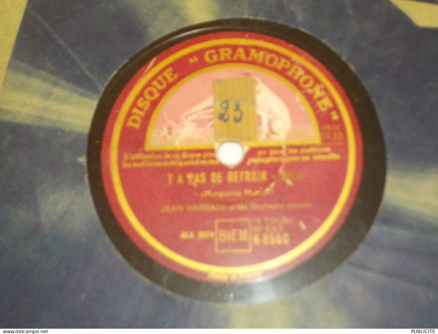 DISQUE 78 TOURS  FOX TROT ET  VALSE  JEAN VAISSADE - 78 Rpm - Gramophone Records