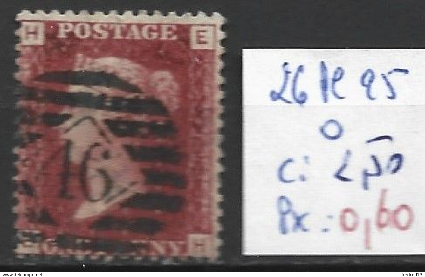GRANDE-BRETAGNE 26 Planche 95 Oblitéré  Côte 2.50 € - Used Stamps