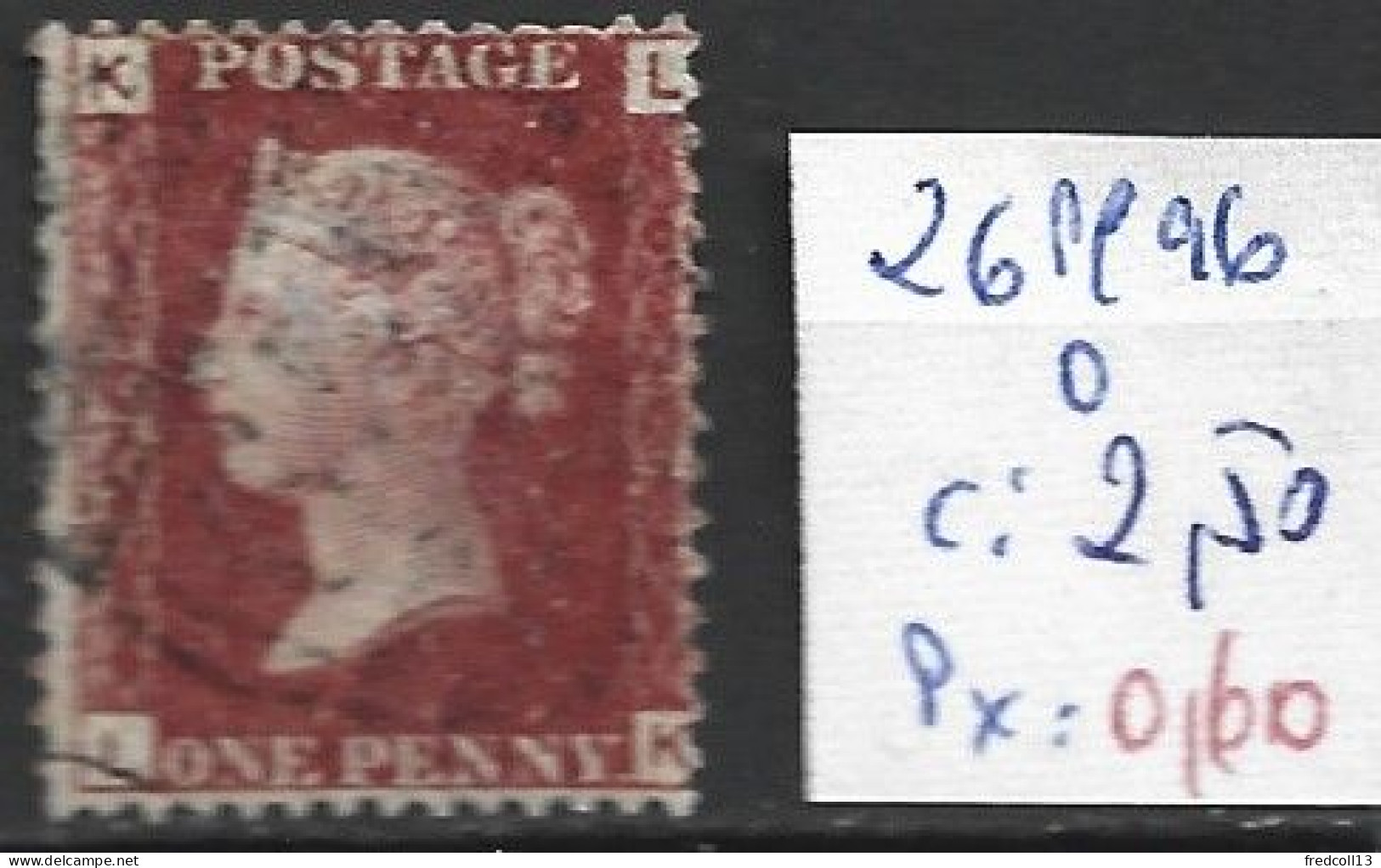 GRANDE-BRETAGNE 26 Planche 96 Oblitéré  Côte 2.50 € - Used Stamps