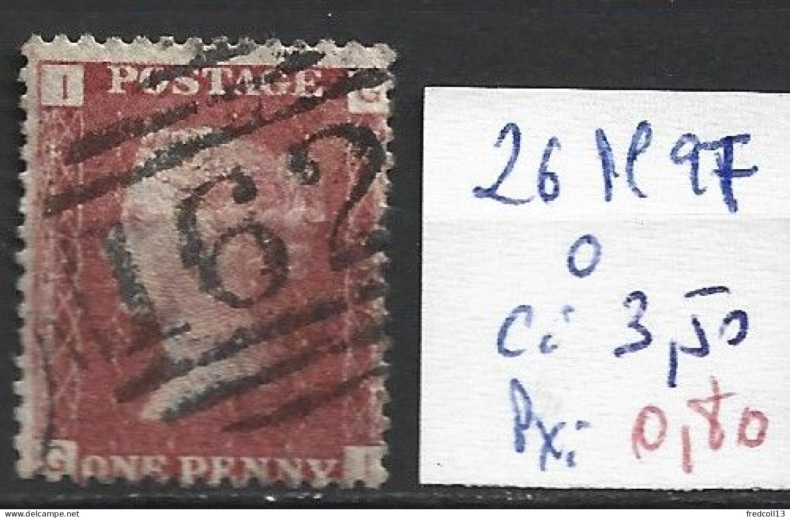 GRANDE-BRETAGNE 26 Planche 97 Oblitéré  Côte 3.50 € - Used Stamps