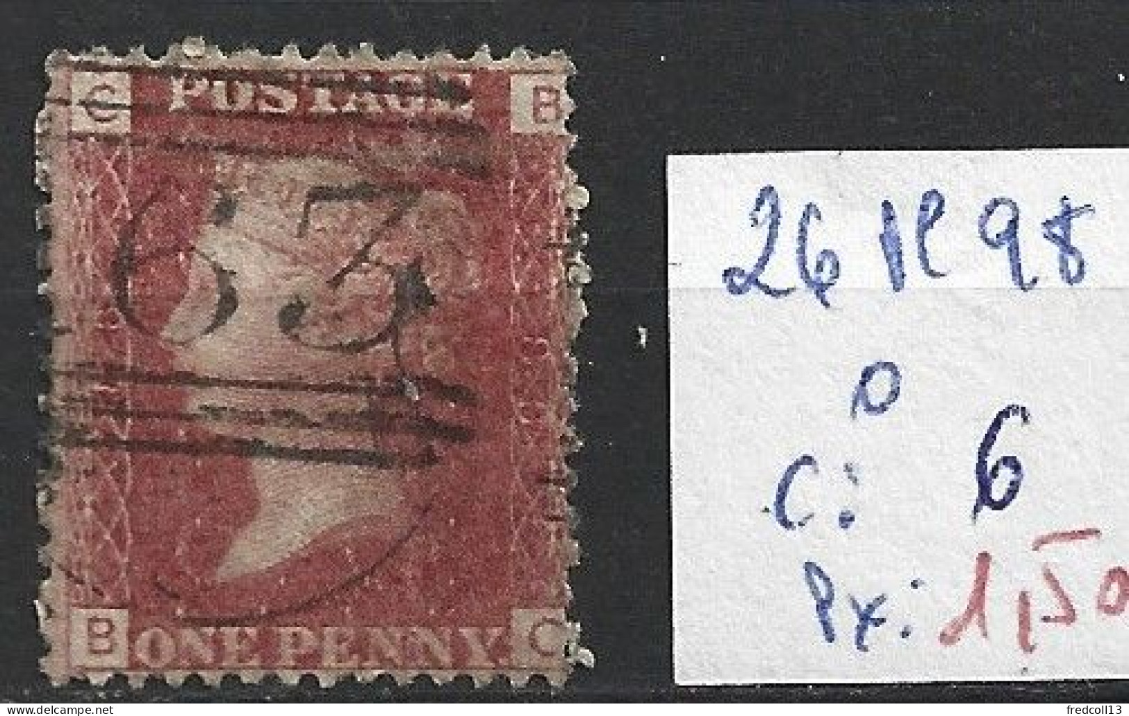 GRANDE-BRETAGNE 26 Planche 98 Oblitéré  Côte 6 € - Used Stamps