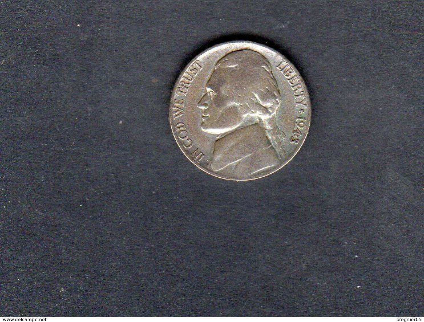 USA - Pièce 5 Cents "Jefferson Nickel" Temps De Guerre  1943P TB/F  KM.192a - 1938-…: Jefferson