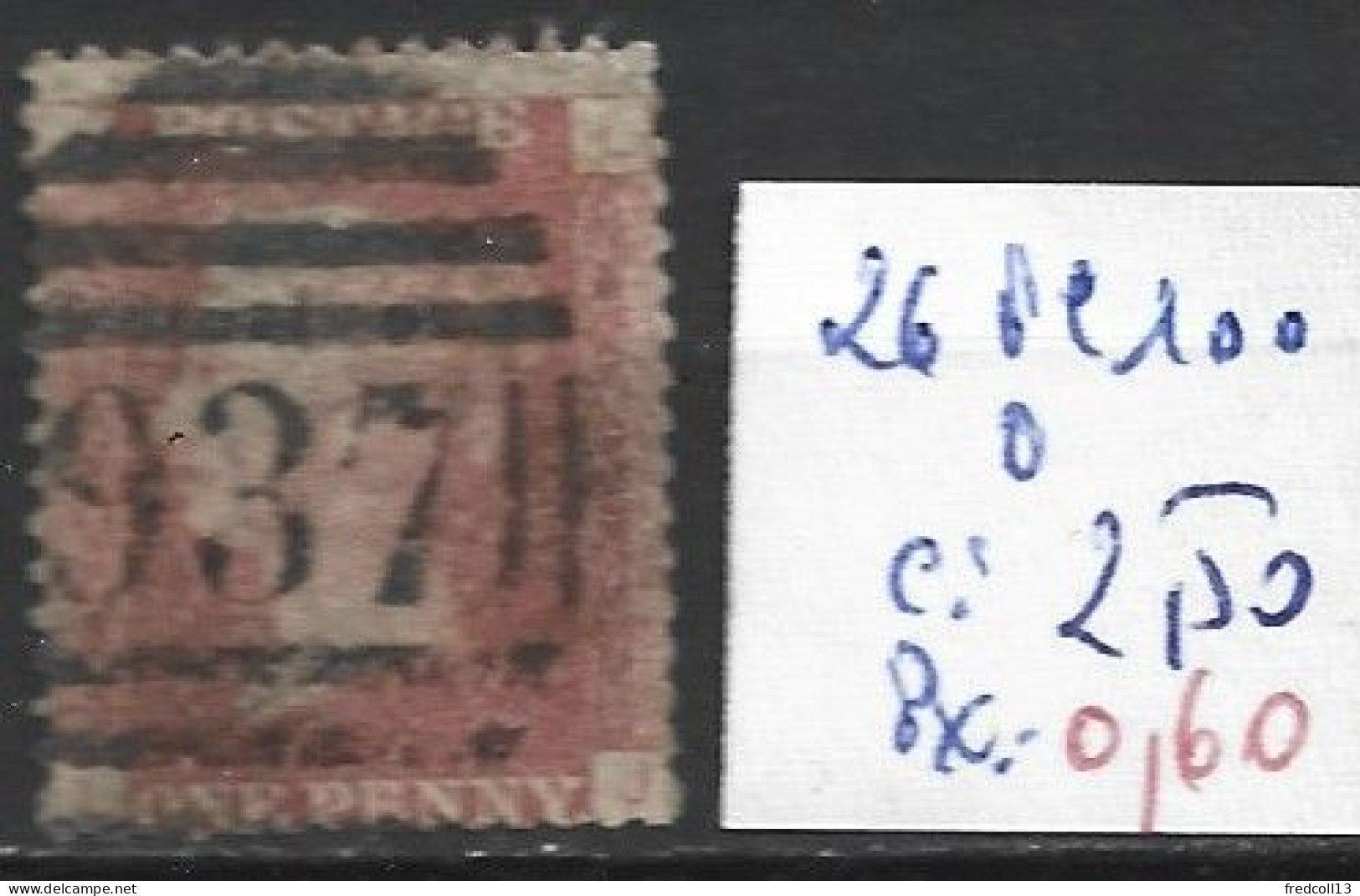 GRANDE-BRETAGNE 26 Planche 100 Oblitéré  Côte 2.50 € - Used Stamps