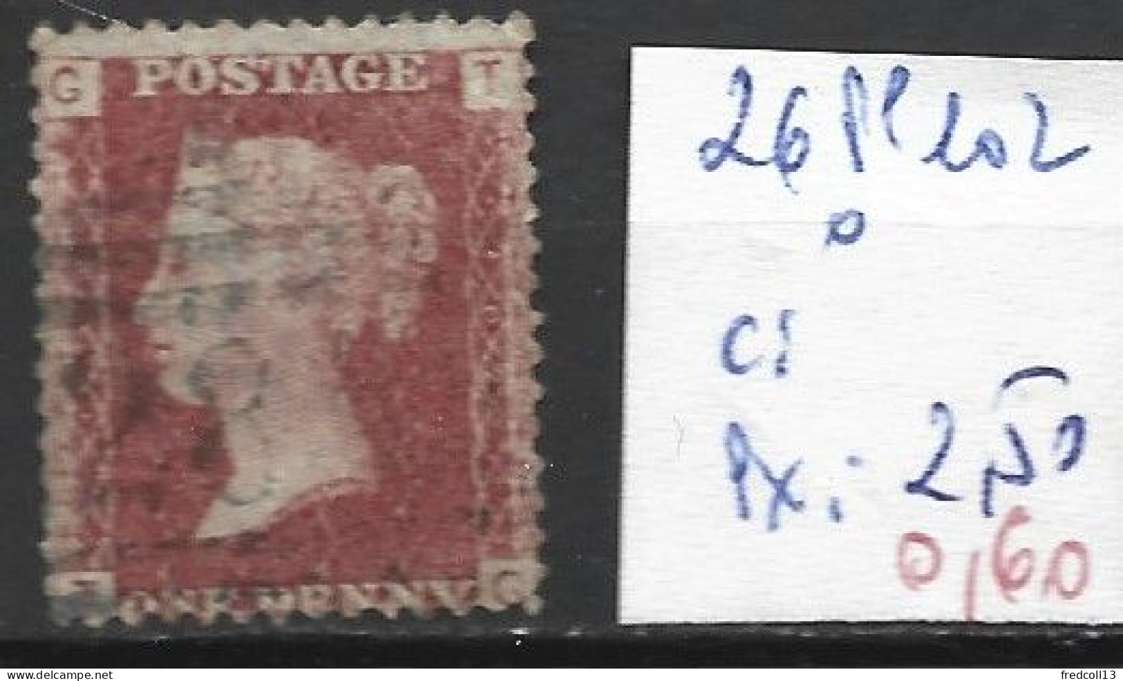 GRANDE-BRETAGNE 26 Planche 102 Oblitéré  Côte 2.50 € - Used Stamps