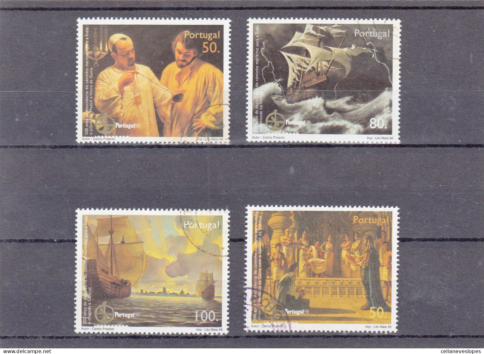 Portugal, Caminho Mar. Para A India, 1998, Mundifil Nº 2535 A 2538 Used - Used Stamps