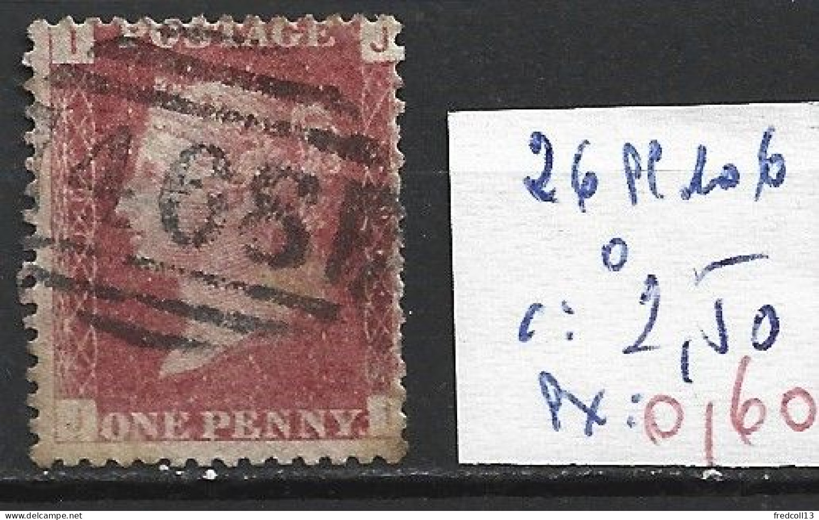 GRANDE-BRETAGNE 26 Planche 106 Oblitéré  Côte 2.50 € - Used Stamps