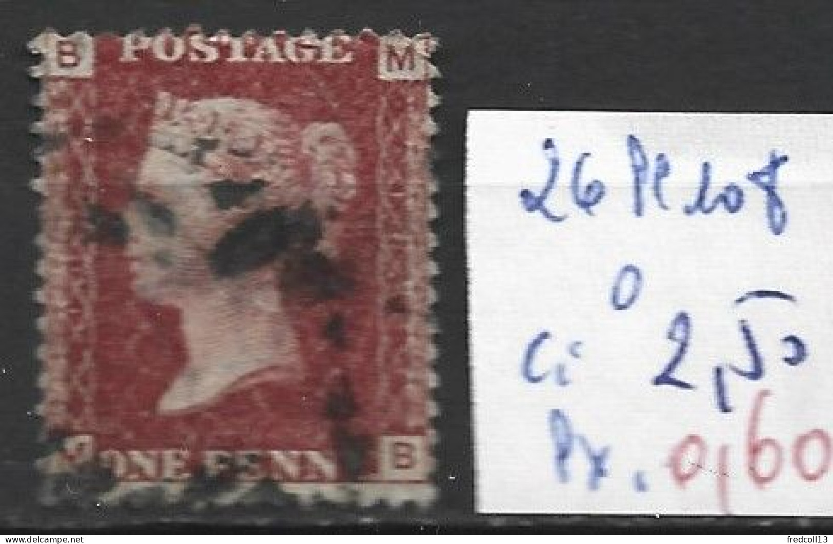 GRANDE-BRETAGNE 26 Planche 108 Oblitéré  Côte 2.50 € - Used Stamps