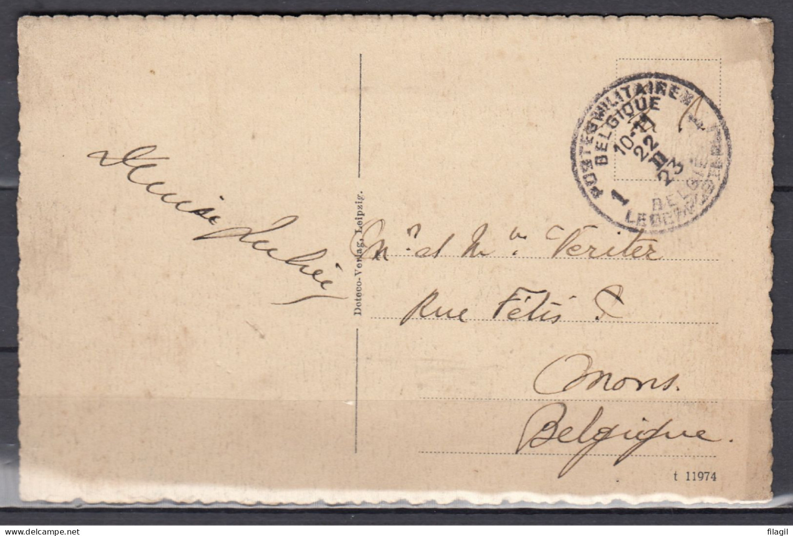 Postkaart Van Postes Militaires 1 Naar Mons (Belgie) - Briefe U. Dokumente