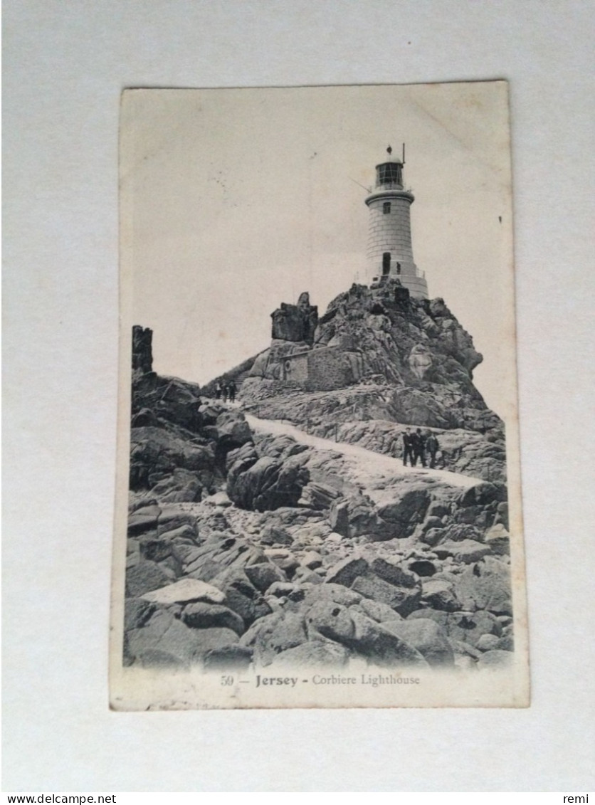 JERSEY Corbiere Lighthouse Oblitération 1907 - La Corbiere