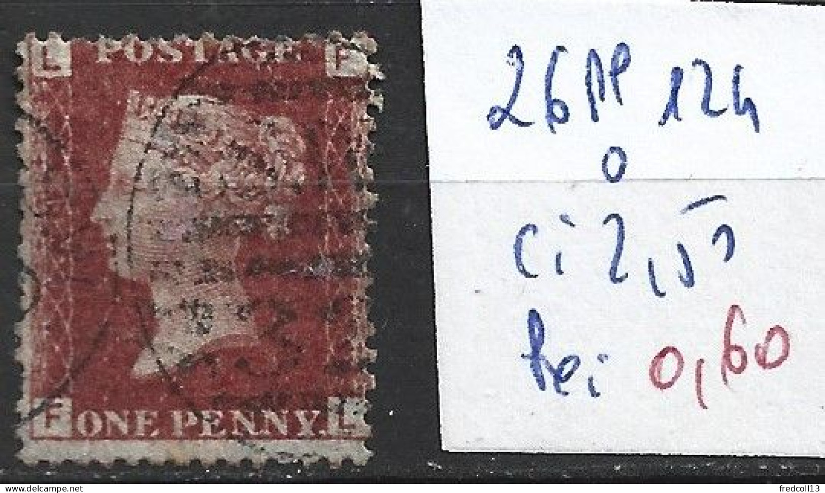 GRANDE-BRETAGNE 26 Planche 124 Oblitéré  Côte 2.50 € - Used Stamps