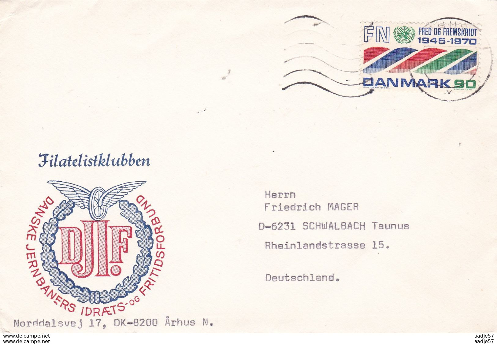 Dänemark DENMARK Danske Jernbaners Filatelistenclub 1970 - Briefe U. Dokumente