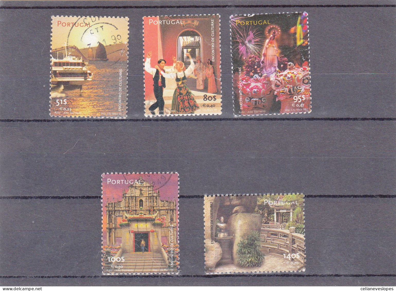 Portugal, (04), Encontro De Culturas, 1999, Mundifil Nº 2586 A 2590 Used - Used Stamps