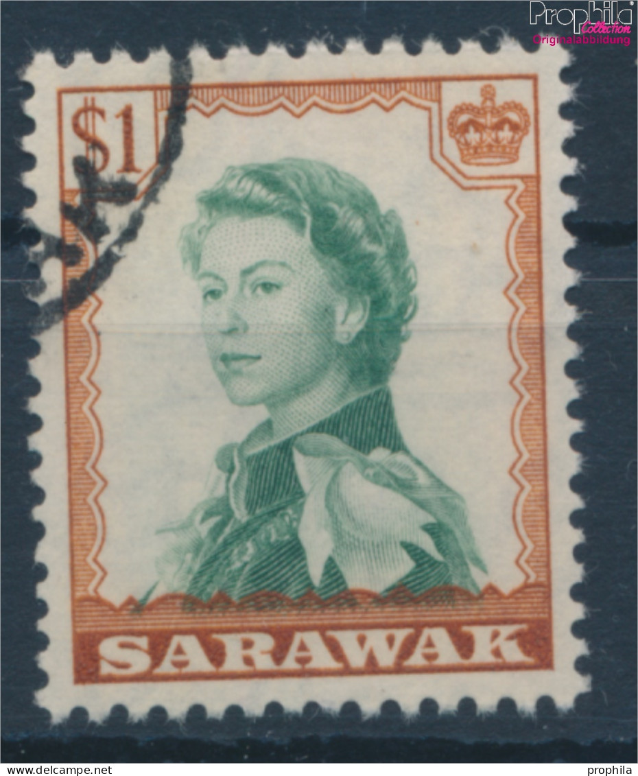 Sarawak (Malaysia) 200 Gestempelt 1955 Elisabeth Und Landesmotive (10310026 - Sarawak (...-1963)