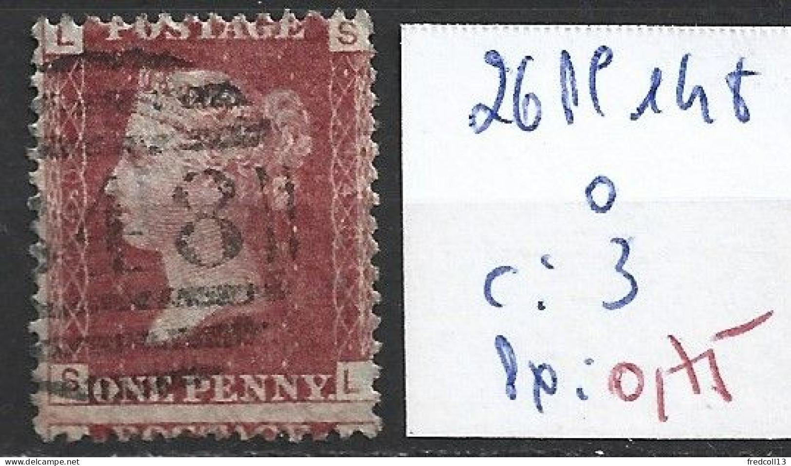 GRANDE-BRETAGNE 26 Planche 148 Oblitéré  Côte 3 € - Used Stamps