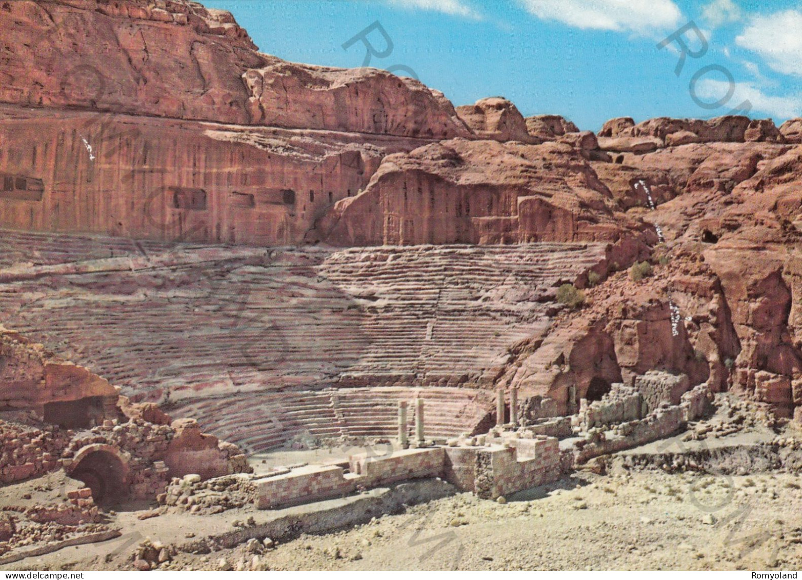 CARTOLINA  PETRA,GIORDANIA-L'ANFITEATRO-NON VIAGGIATA - Jordan