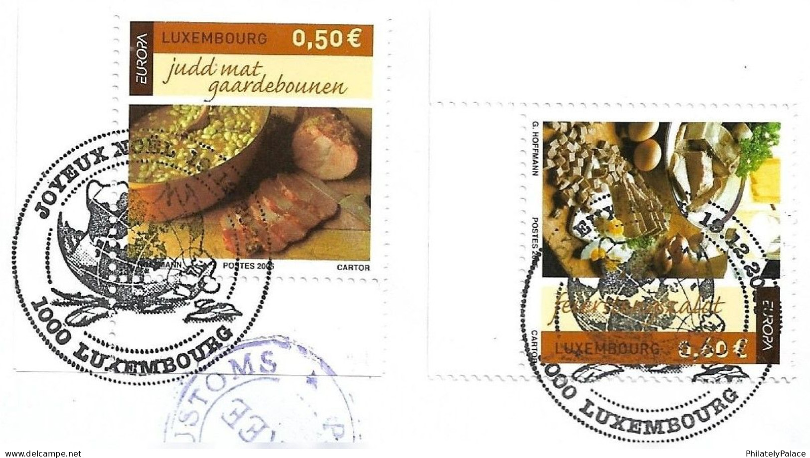 Luxembourg 2005 EUROPA - Gastronomy, Food,Bean,Egg,Meat,Onion,Grand Duke Henri , Airmail Cover To India (**) Inde Indien - Lettres & Documents