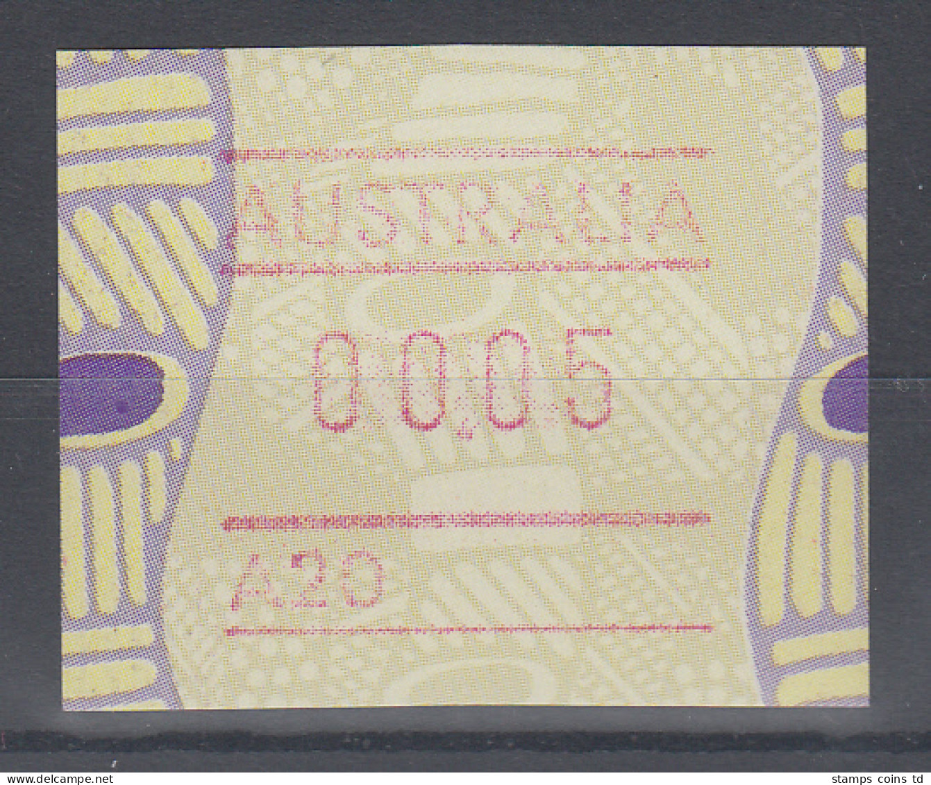 Australien Frama-ATM Aboriginal-Art Mit Automatennummer A20 ** - Machine Labels [ATM]