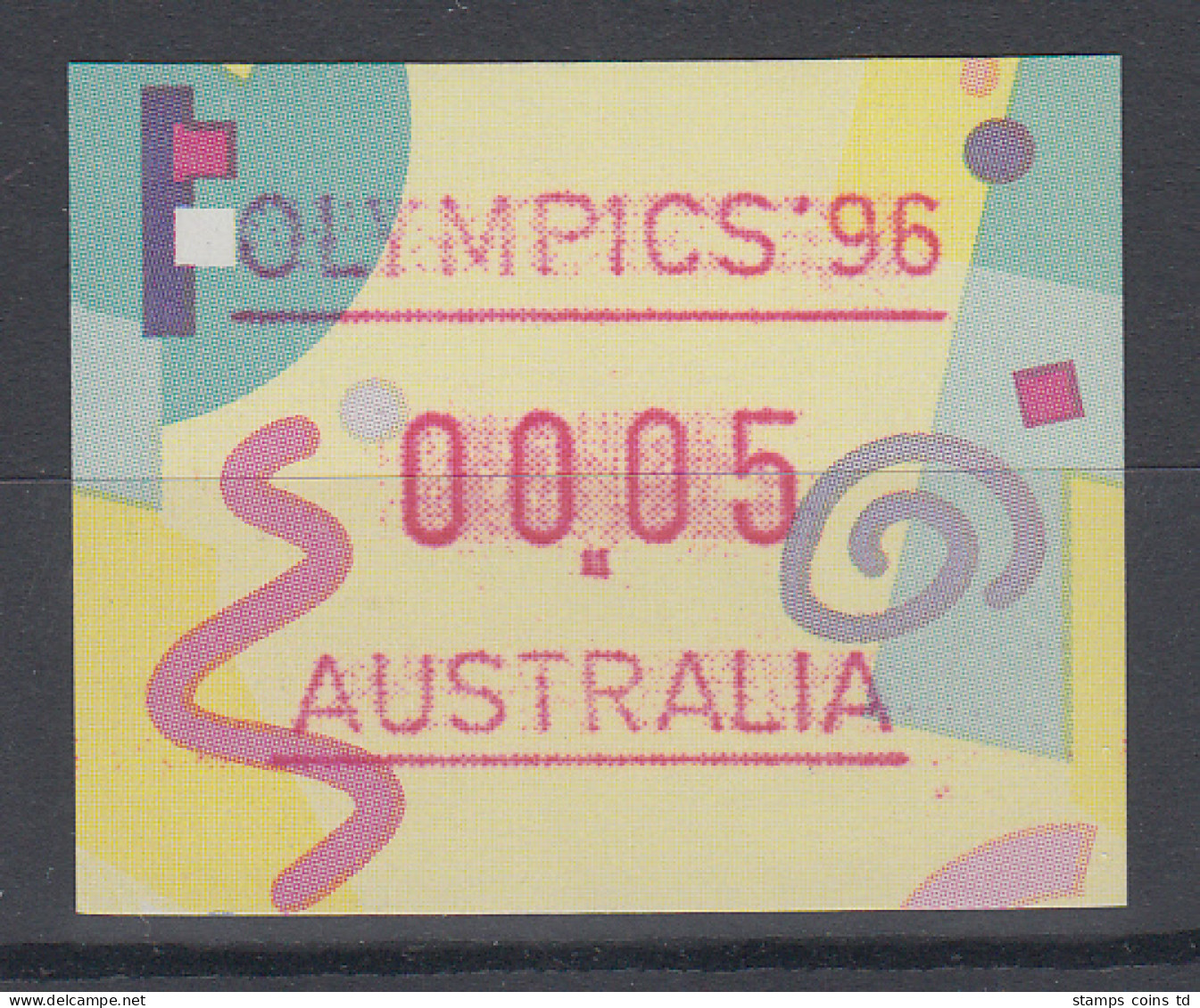 Australien Frama-ATM "Festive Frama"  Sonderausgabe OLYMPICS `96  ** - Timbres De Distributeurs [ATM]